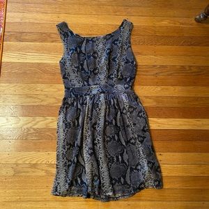 Boutique Snakeskin Printed Dress, Size S